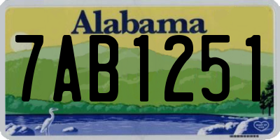 AL license plate 7AB1251