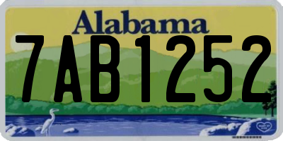 AL license plate 7AB1252