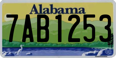 AL license plate 7AB1253