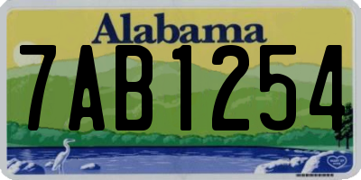 AL license plate 7AB1254
