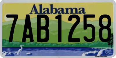 AL license plate 7AB1258