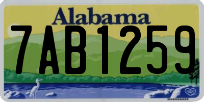 AL license plate 7AB1259