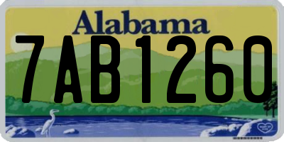 AL license plate 7AB1260