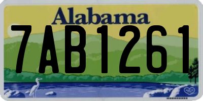 AL license plate 7AB1261