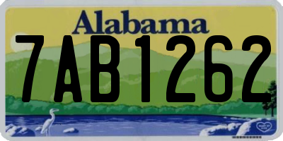 AL license plate 7AB1262