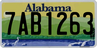 AL license plate 7AB1263