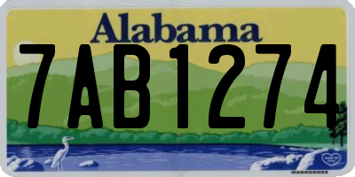 AL license plate 7AB1274