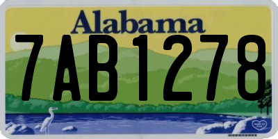 AL license plate 7AB1278