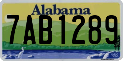 AL license plate 7AB1289
