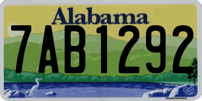 AL license plate 7AB1292