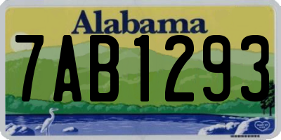 AL license plate 7AB1293