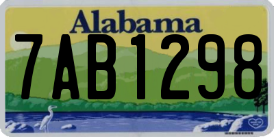 AL license plate 7AB1298