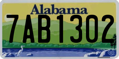 AL license plate 7AB1302