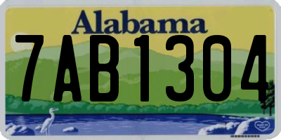 AL license plate 7AB1304