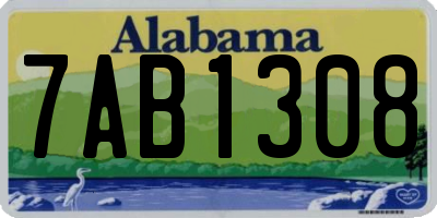 AL license plate 7AB1308