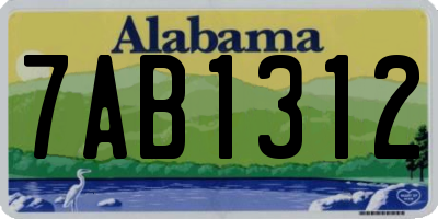 AL license plate 7AB1312
