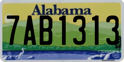AL license plate 7AB1313