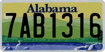 AL license plate 7AB1316