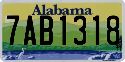 AL license plate 7AB1318