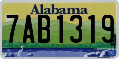 AL license plate 7AB1319