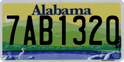AL license plate 7AB1320