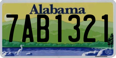 AL license plate 7AB1321