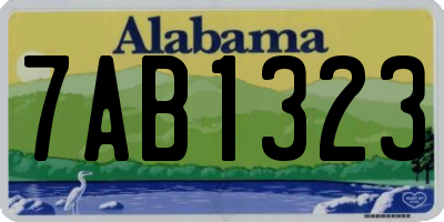 AL license plate 7AB1323