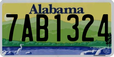 AL license plate 7AB1324