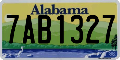 AL license plate 7AB1327