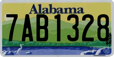 AL license plate 7AB1328
