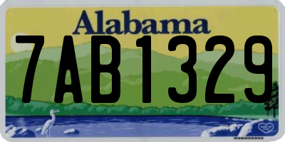 AL license plate 7AB1329