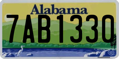 AL license plate 7AB1330