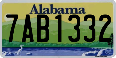AL license plate 7AB1332
