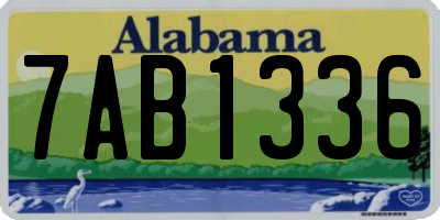 AL license plate 7AB1336
