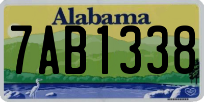 AL license plate 7AB1338