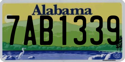 AL license plate 7AB1339