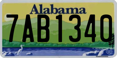 AL license plate 7AB1340