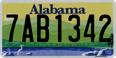 AL license plate 7AB1342