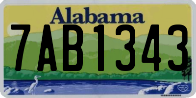 AL license plate 7AB1343