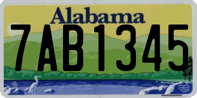 AL license plate 7AB1345