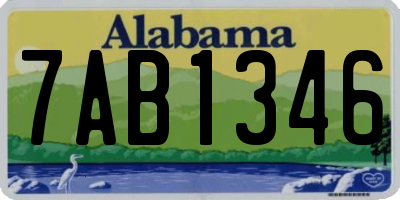 AL license plate 7AB1346
