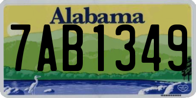 AL license plate 7AB1349