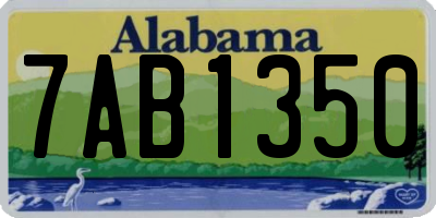AL license plate 7AB1350