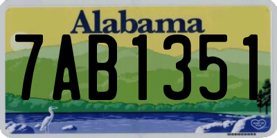 AL license plate 7AB1351