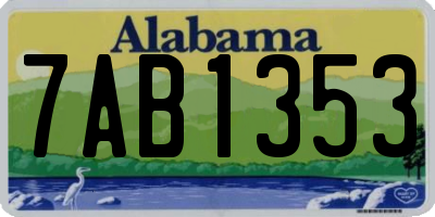 AL license plate 7AB1353
