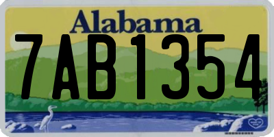 AL license plate 7AB1354