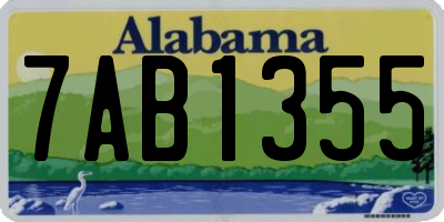 AL license plate 7AB1355