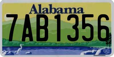 AL license plate 7AB1356