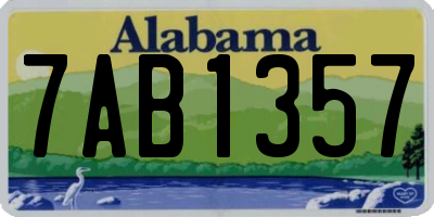 AL license plate 7AB1357