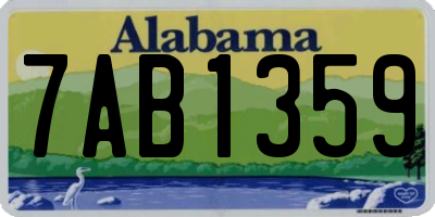 AL license plate 7AB1359